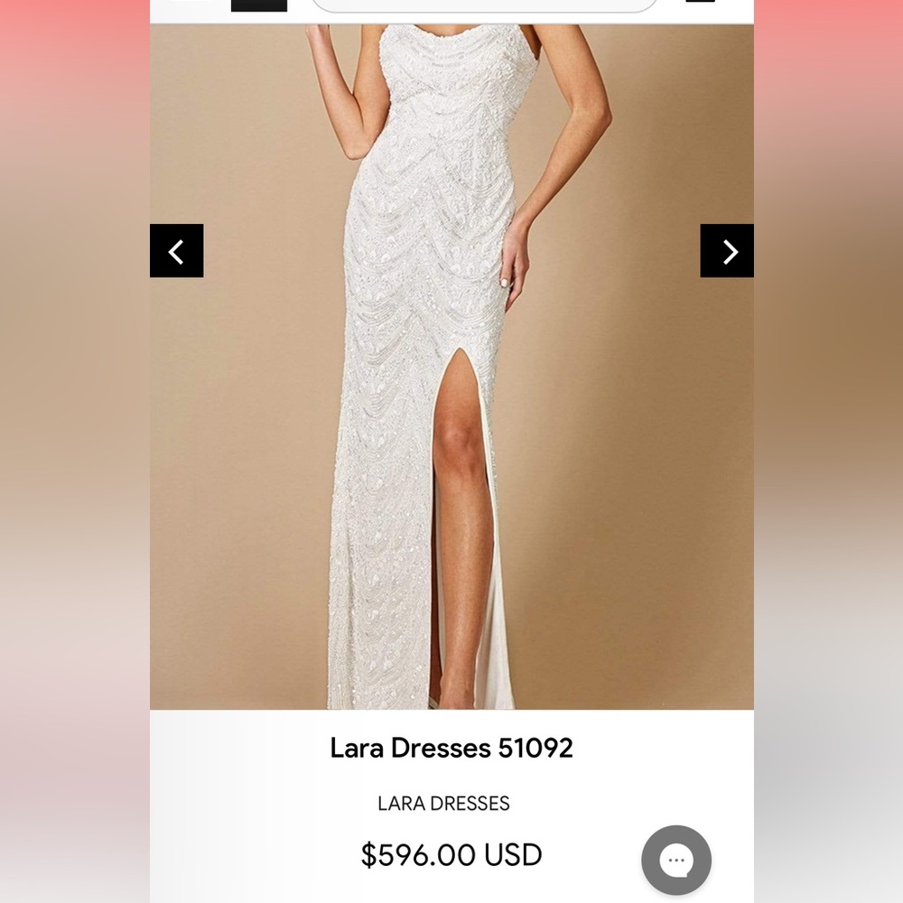LARA Silver Sequin Dress